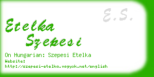 etelka szepesi business card